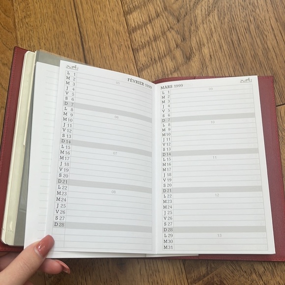 Hermès Paris 1999 Navy/Red Leather Agenda / Address Book - Picture 6 of 9